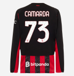 milan long sleeve home 202526 jersey – 73 francesco camarda Collection – Official AC Milan Kits Collection - Official AC Milan Kits