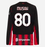 milan long sleeve home 202526 jersey – 80 yunus musah Collection – Official AC Milan Kits Collection - Official AC Milan Kits