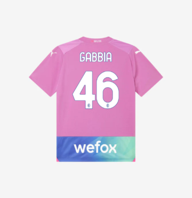 milan third 202324 kids  jersey – 46 matteo gabbia Collection - Official AC Milan Kits