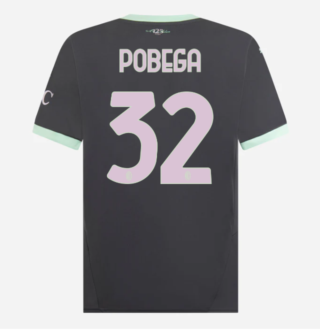milan third 202425 jersey – 32 tommaso pobega Collection - Official AC Milan Kits