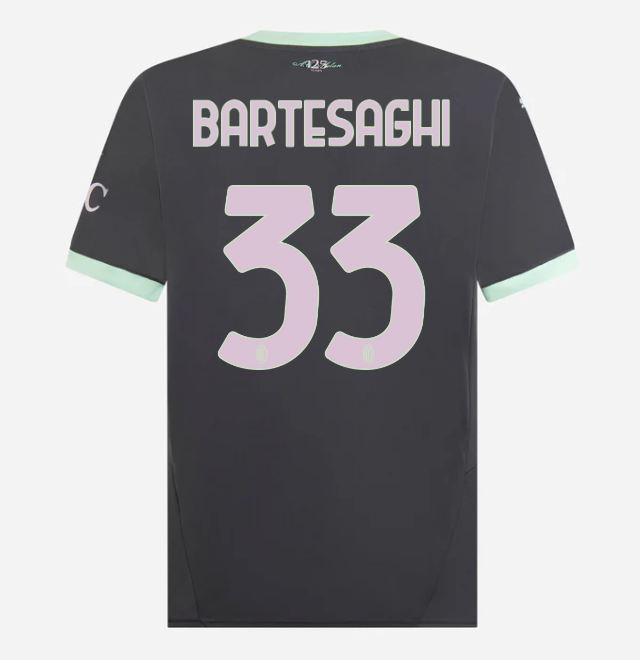 milan third 202425 jersey – 33 davide bartesaghi Collection - Official AC Milan Kits