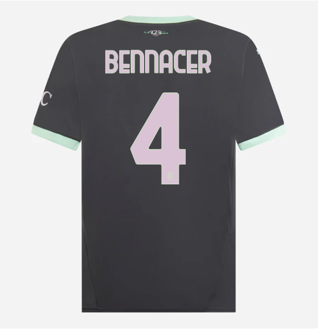 milan third 202425 jersey – 4 ismaël bennacer Collection - Official AC Milan Kits
