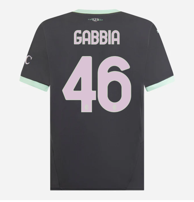 milan third 202425 jersey – 46 matteo gabbia Collection - Official AC Milan Kits