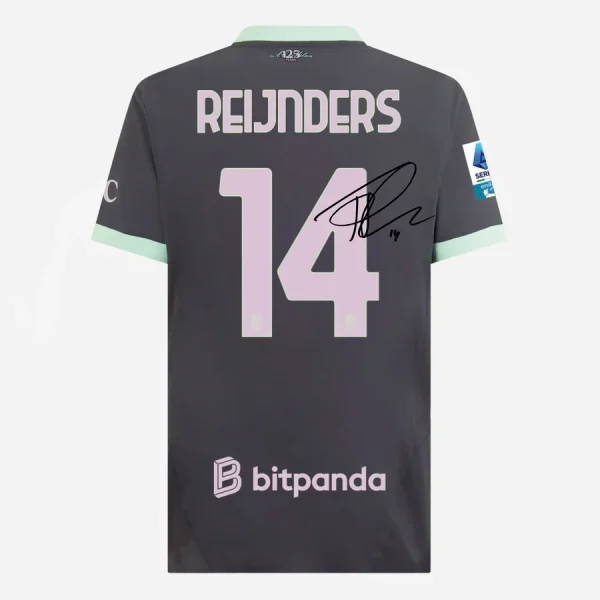 milan third 202425 jersey signed by reijnders – 14 tijjani reijnders Collection – Official AC Milan Kits Collection - Official AC Milan Kits