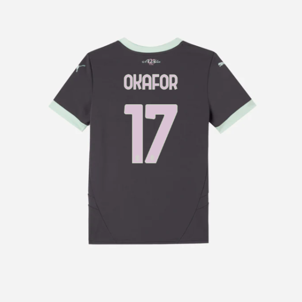 milan third 202425 kids jersey – 17 noah okafor Collection – Official AC Milan Kits Collection - Official AC Milan Kits