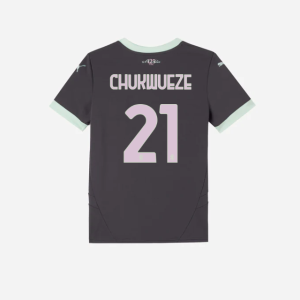 milan third 202425 kids jersey – 21 samuel chukwueze Collection – Official AC Milan Kits Collection - Official AC Milan Kits