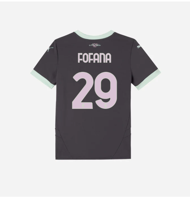 milan third 202425 kids jersey – 29 youssouf fofana Collection – Official AC Milan Kits Collection - Official AC Milan Kits