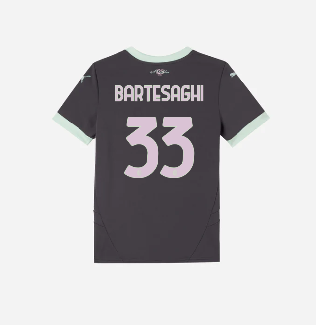 milan third 202425 kids jersey – 33 davide bartesaghi Collection – Official AC Milan Kits Collection - Official AC Milan Kits