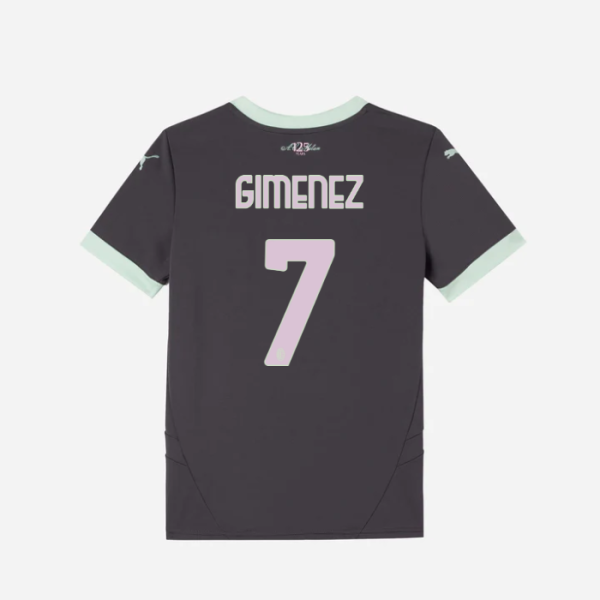 milan third 202425 kids jersey – 7 santiago gimenez Collection – Official AC Milan Kits Collection - Official AC Milan Kits
