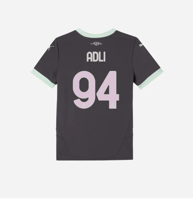 milan third 202425 kids jersey – 94 yacine adli Collection – Official AC Milan Kits Collection - Official AC Milan Kits