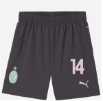 milan third 202425 kids shorts – 14 tijjani reijnders Collection – Official AC Milan Kits Collection - Official AC Milan Kits
