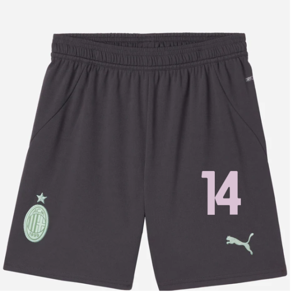 milan third 202425 kids shorts – 14 tijjani reijnders Collection – Official AC Milan Kits Collection - Official AC Milan Kits