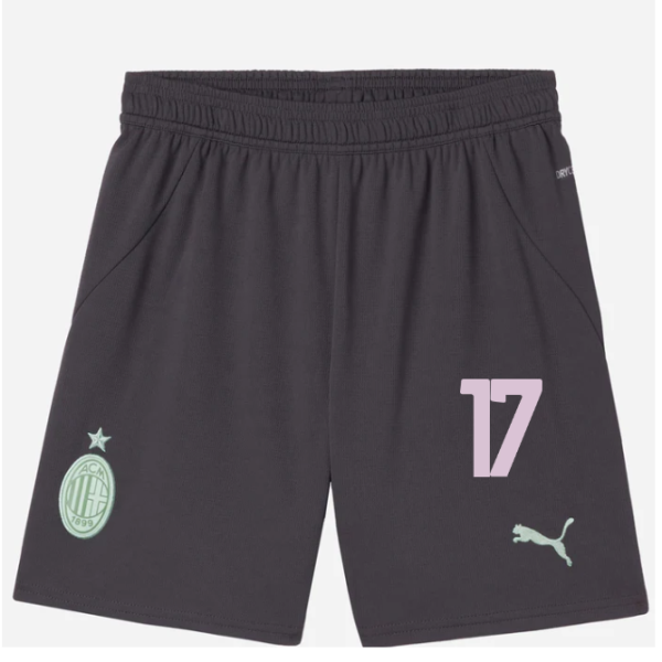 milan third 202425 kids shorts – 17 noah okafor Collection – Official AC Milan Kits Collection - Official AC Milan Kits