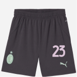 milan third 202425 kids shorts – 23 fikayo tomori Collection – Official AC Milan Kits Collection - Official AC Milan Kits