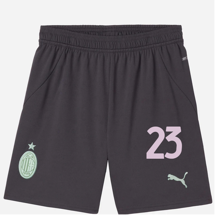 milan third 202425 kids shorts – 23 fikayo tomori Collection – Official AC Milan Kits Collection - Official AC Milan Kits