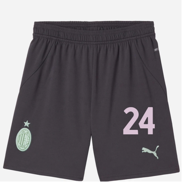 milan third 202425 kids shorts – 24 alessandro florenzi Collection – Official AC Milan Kits Collection - Official AC Milan Kits