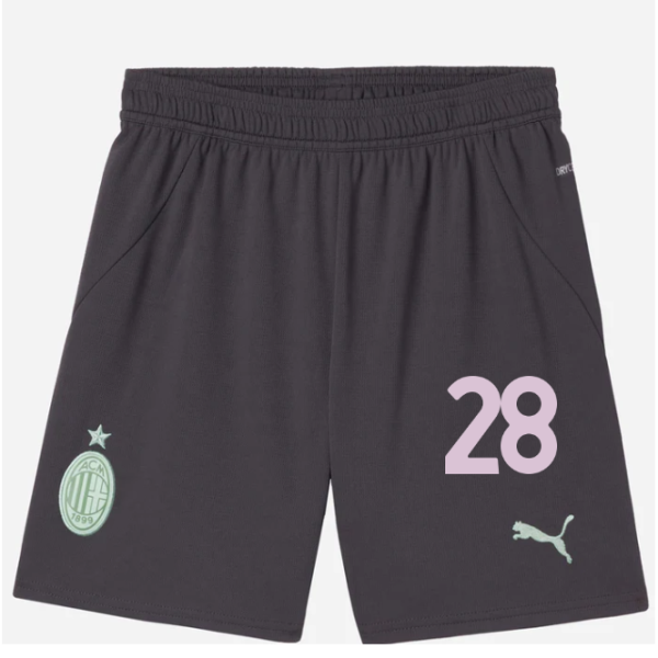 milan third 202425 kids shorts – 28 malick thiaw Collection – Official AC Milan Kits Collection - Official AC Milan Kits