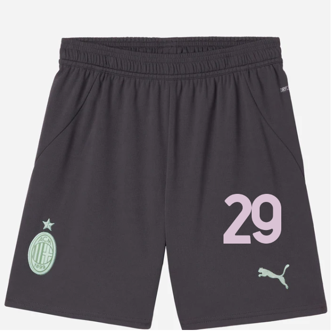milan third 202425 kids shorts – 29 youssouf fofana Collection – Official AC Milan Kits Collection - Official AC Milan Kits