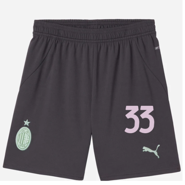 milan third 202425 kids shorts – 33 davide bartesaghi Collection – Official AC Milan Kits Collection - Official AC Milan Kits