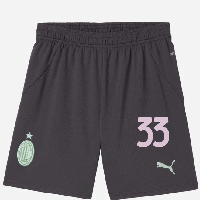 milan third 202425 kids shorts – 33 davide bartesaghi Collection – Official AC Milan Kits Collection - Official AC Milan Kits