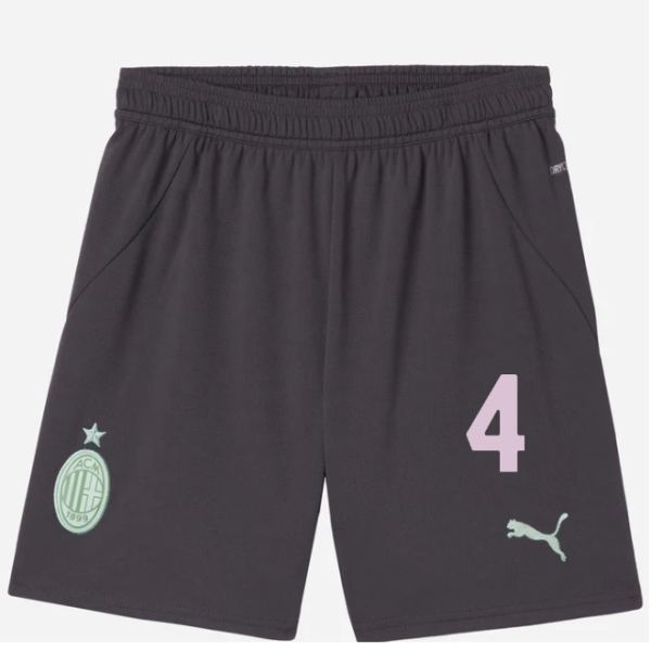 milan third 202425 kids shorts – 4 ismaël bennacer Collection – Official AC Milan Kits Collection - Official AC Milan Kits