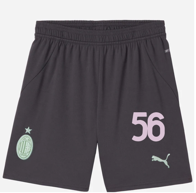 milan third 202425 kids shorts – 56 alexis saelemaekers Collection – Official AC Milan Kits Collection - Official AC Milan Kits