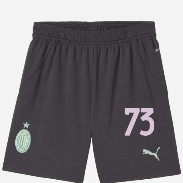 milan third 202425 kids shorts – 73 francesco camarda Collection – Official AC Milan Kits Collection - Official AC Milan Kits