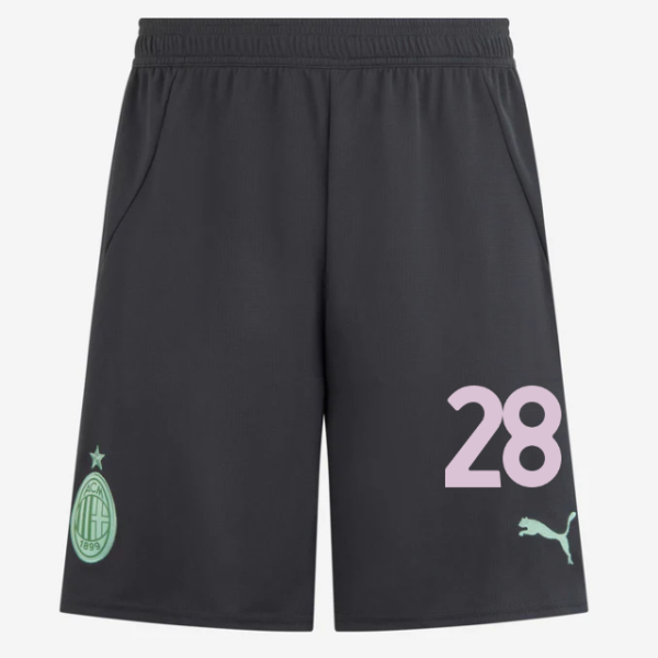 milan third 202425 shorts – 28 malick thiaw Collection – Official AC Milan Kits Collection - Official AC Milan Kits