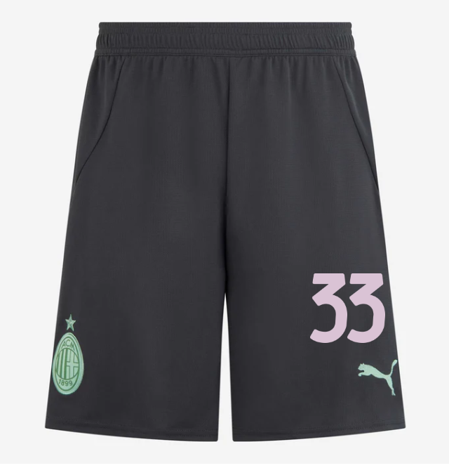 milan third 202425 shorts – 33 davide bartesaghi Collection – Official AC Milan Kits Collection - Official AC Milan Kits