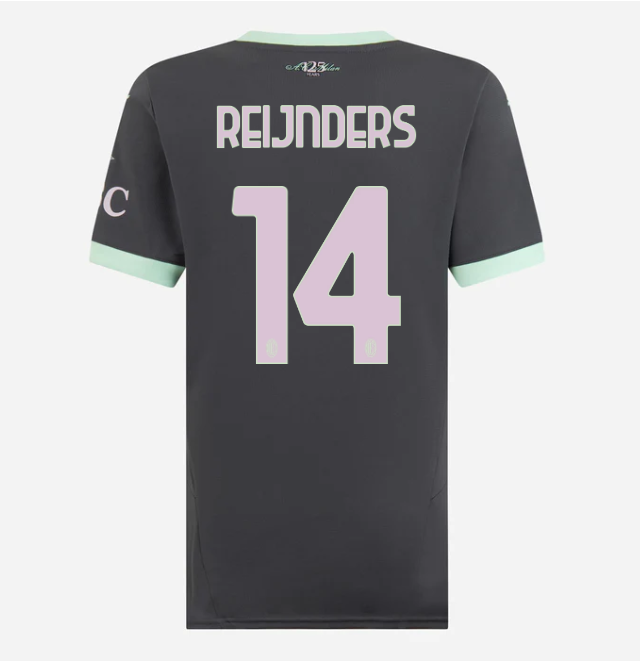 milan third 202425 woman jersey – 14 tijjani reijnders Collection – Official AC Milan Kits Collection - Official AC Milan Kits
