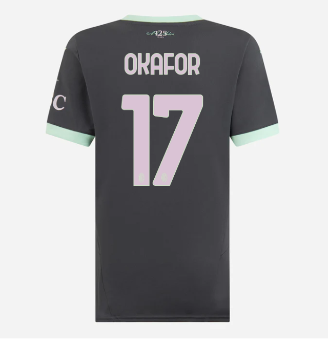 milan third 202425 woman jersey – 17 noah okafor Collection – Official AC Milan Kits Collection - Official AC Milan Kits