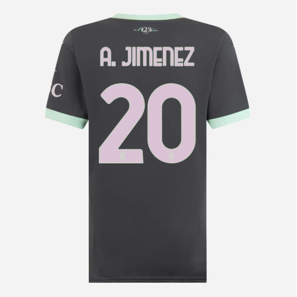 milan third 202425 woman jersey – 20 alejandro jimenez Collection – Official AC Milan Kits Collection - Official AC Milan Kits