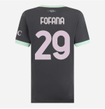 milan third 202425 woman jersey – 29 youssouf fofana Collection – Official AC Milan Kits Collection - Official AC Milan Kits