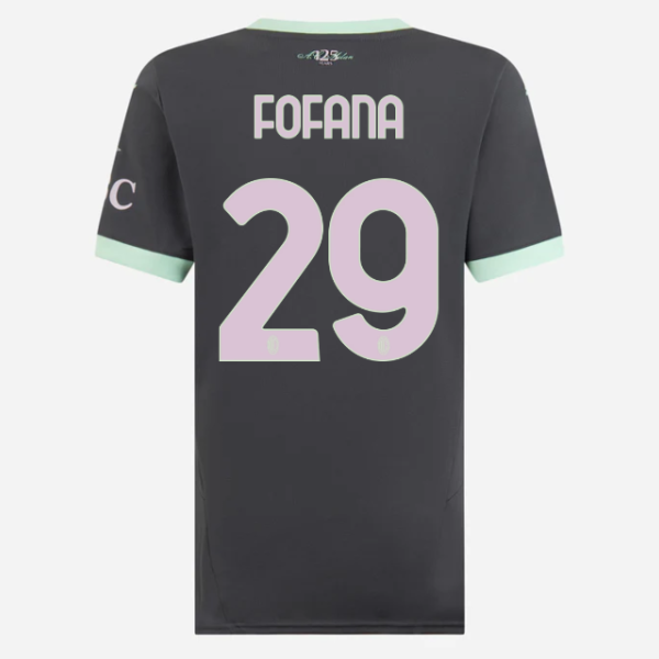 milan third 202425 woman jersey – 29 youssouf fofana Collection – Official AC Milan Kits Collection - Official AC Milan Kits