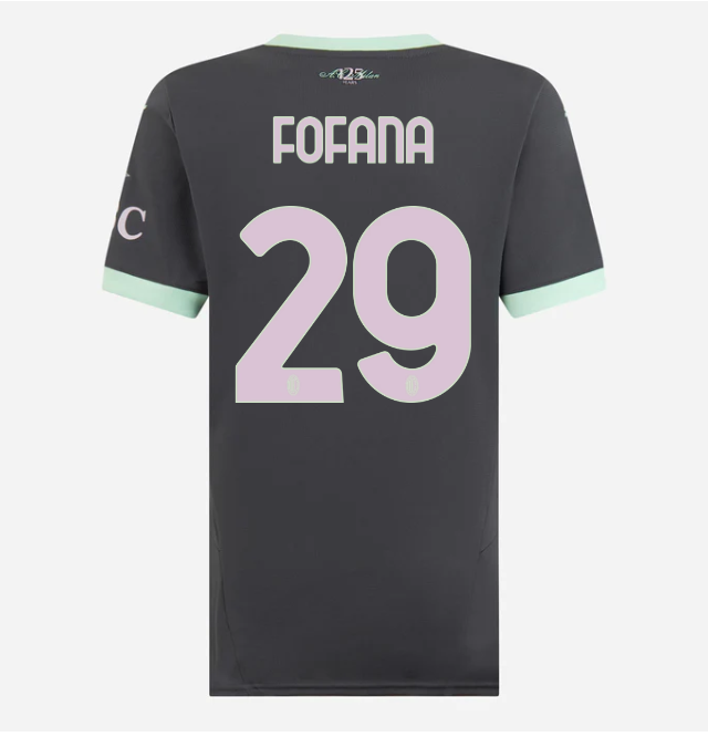 milan third 202425 woman jersey – 29 youssouf fofana Collection – Official AC Milan Kits Collection - Official AC Milan Kits