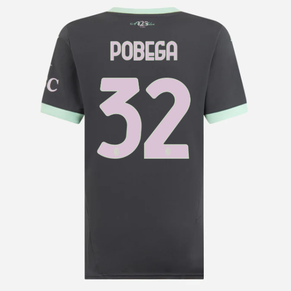 milan third 202425 woman jersey – 32 tommaso pobega Collection – Official AC Milan Kits Collection - Official AC Milan Kits