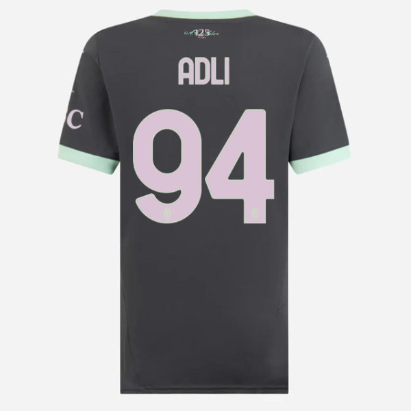 milan third 202425 woman jersey – 94 yacine adli Collection – Official AC Milan Kits Collection - Official AC Milan Kits