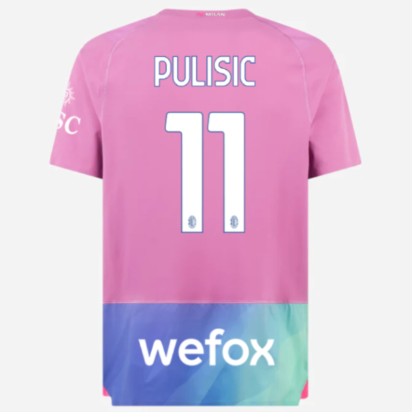 milan third authentic 202324 jersey – 11 christian pulisic Collection – Official AC Milan Kits Collection - Official AC Milan Kits