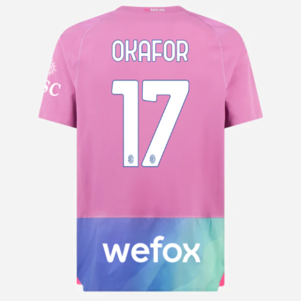 milan third authentic 202324 jersey – 17 noah okafor Collection – Official AC Milan Kits Collection - Official AC Milan Kits