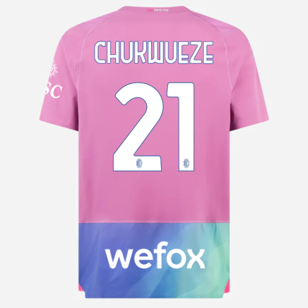 milan third authentic 202324 jersey – 21 samuel chukwueze Collection – Official AC Milan Kits Collection - Official AC Milan Kits
