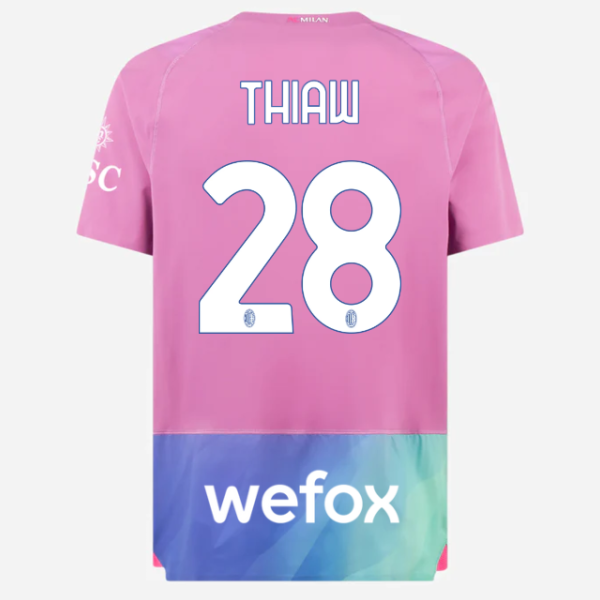 milan third authentic 202324 jersey – 28 malick thiaw Collection – Official AC Milan Kits Collection - Official AC Milan Kits