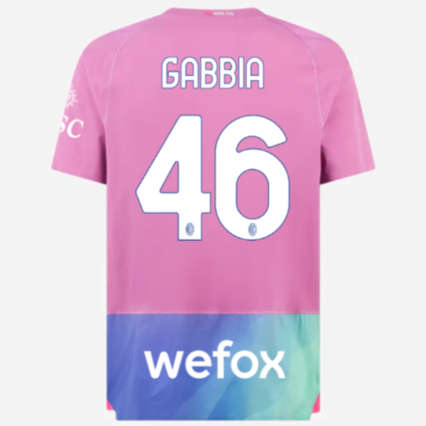 milan third authentic 202324 jersey – 46 matteo gabbia Collection – Official AC Milan Kits Collection - Official AC Milan Kits