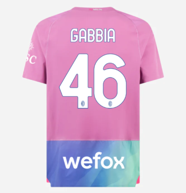 milan third authentic 202324 jersey – 46 matteo gabbia Collection – Official AC Milan Kits Collection - Official AC Milan Kits