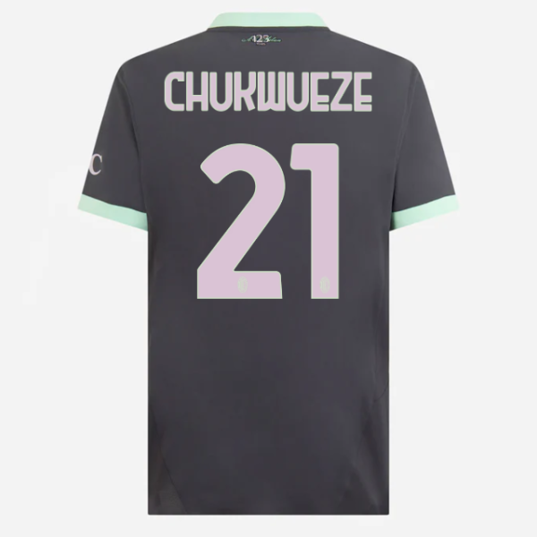 milan third authentic 202425 jersey – 21 samuel chukwueze Collection – Official AC Milan Kits Collection - Official AC Milan Kits