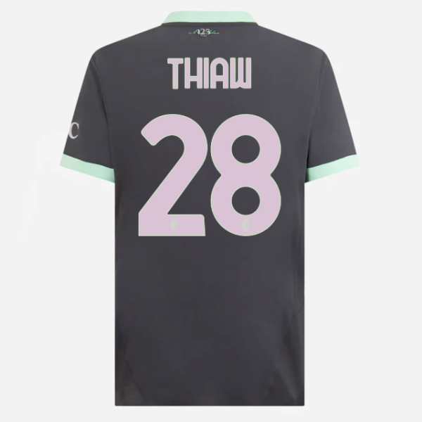 milan third authentic 202425 jersey – 28 malick thiaw Collection – Official AC Milan Kits Collection - Official AC Milan Kits