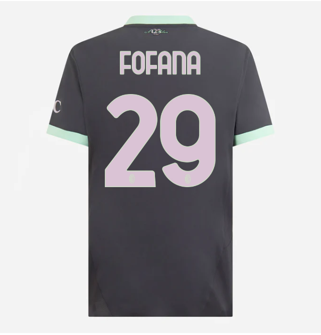 milan third authentic 202425 jersey – 29 youssouf fofana Collection – Official AC Milan Kits Collection - Official AC Milan Kits