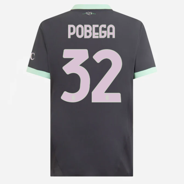 milan third authentic 202425 jersey – 32 tommaso pobega Collection – Official AC Milan Kits Collection - Official AC Milan Kits