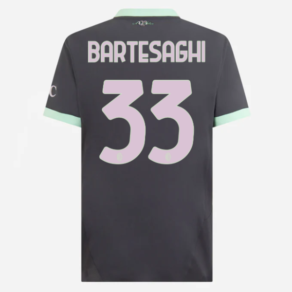 milan third authentic 202425 jersey – 33 davide bartesaghi Collection – Official AC Milan Kits Collection - Official AC Milan Kits