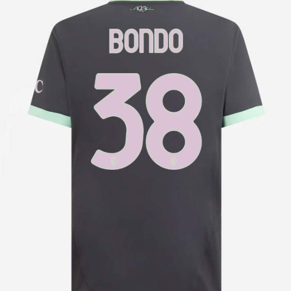 milan third authentic 202425 jersey – 38 warren bondo Collection – Official AC Milan Kits Collection - Official AC Milan Kits