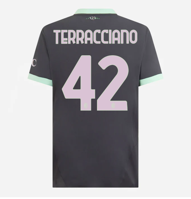 milan third authentic 202425 jersey – 42 filippo terracciano Collection – Official AC Milan Kits Collection - Official AC Milan Kits